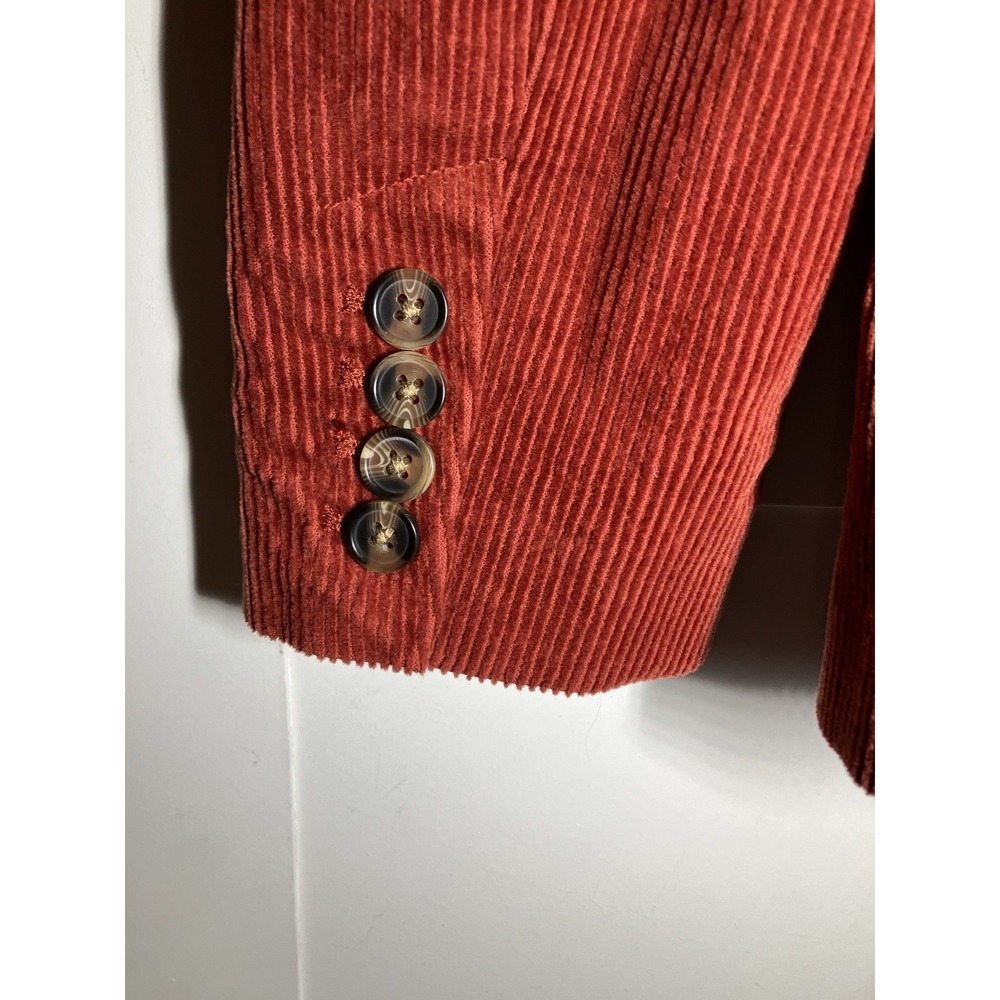 A New Day Women's 10 Burnt Orange Corduroy Button Blazer Warm Work Academic - Picture 9 of 9